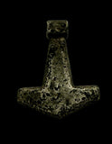 SUPERB ANCIENT VIKING SILVER & GOLD MJOLNIR THORS HAMMER PENDANT - 9th/10thC