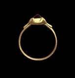 BEAUTIFUL MEDIEVAL GOLD & GARNET QUATREFOIL RING - CIRCA 14th-15thC AD (0532)