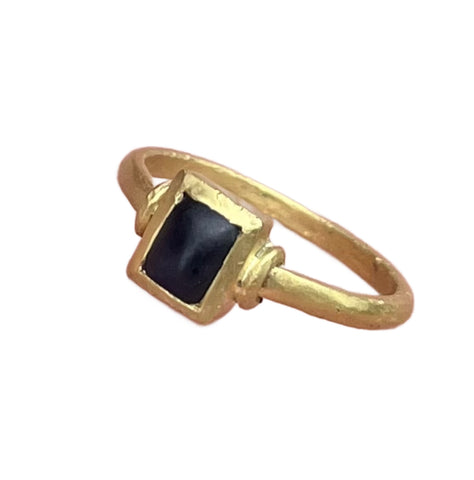 BEAUTIFUL MEDIEVAL GOLD & SAPPHIRE RING - CIRCA 14th-15thC AD (0334)