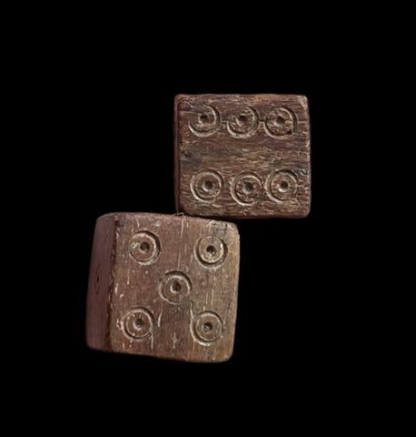 PAIR OF ANCIENT ROMAN DIE DICE - DATING CIRCA -1st/4th Century AD