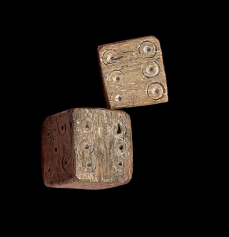 PAIR OF ANCIENT ROMAN DIE DICE - DATING CIRCA -1st/4th Century AD