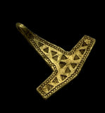 SUPERB ANCIENT VIKING GOLD MJOLNIR THORS HAMMER PENDANT - 9th/10thC