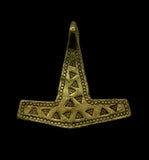 SUPERB ANCIENT VIKING GOLD MJOLNIR THORS HAMMER PENDANT - 9th/10thC