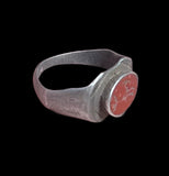 ANCIENT ROMAN SILVER INTAGLIO RING HIPPOCAMPUS - 2nd Century AD (R298)