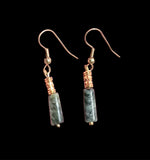 BEAUTIFUL ANCIENT EGYPTIAN MALACHITE BEAD NECKLACE & EARRINGS - CIRCA 2000BC