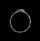 GORGEOUS MEDIEVAL SILVER GILT RING WITH GARNET - CIRCA 14TH CENTURY AD