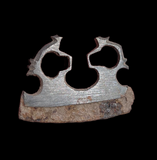 FABULOUS ANCIENT ROMAN BRONZE RAZOR WITH ZOOMORPHIC HANDLE - DATING 2nd CENTURY