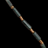 BEAUTIFUL ANCIENT EGYPTIAN MALACHITE BEAD NECKLACE & EARRINGS - CIRCA 2000BC