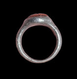 SUPERB HEAVY ANCIENT ROMAN SILVER INTAGLIO RING HERACLES - 2nd Century AD