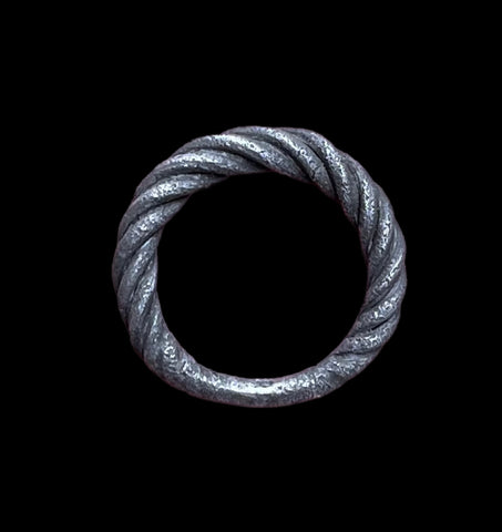 ANCIENT VIKING SILVER BRAIDED RING - CIRCA 9th/10th CENTURY (02269)