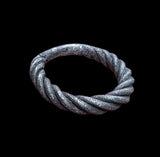 ANCIENT VIKING SILVER BRAIDED RING - CIRCA 9th/10th CENTURY (02269)