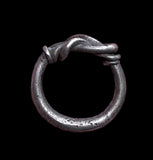 ANCIENT VIKING SILVER KNOT RING - CIRCA 9th/10th CENTURY (0569)