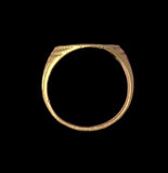 WONDERFUL EARLY 17TH CENTURY GOLD MEMENTO MORI SIGNET RING SKULL RING