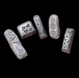 SUPERB COLLECTION OF 5 ANCIENT VIKING HACK SILVER INGOTS - 9th/10thC (HSC5)