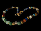 BEAUTIFUL ANCIENT ROMAN GLASS BEAD NECKLACE - CIRCA 2nd AD (B14)