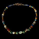 BEAUTIFUL ANCIENT ROMAN GLASS BEAD NECKLACE - CIRCA 2nd AD (B14)