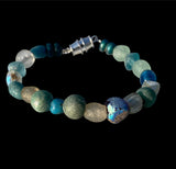 BEAUTIFUL ANCIENT ROMAN GLASS BEAD BRACELET - CIRCA 2nd AD (B12)