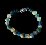 BEAUTIFUL ANCIENT ROMAN GLASS BEAD BRACELET - CIRCA 2nd AD (B12)