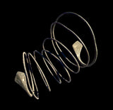 MAGNIFICENT ANCIENT ROMAN SILVER SNAKE HEADED ARMLET - CIRCA 1st Century AD