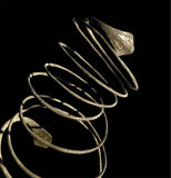 MAGNIFICENT ANCIENT ROMAN SILVER SNAKE HEADED ARMLET - CIRCA 1st Century AD