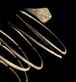 MAGNIFICENT ANCIENT ROMAN SILVER SNAKE HEADED ARMLET - CIRCA 1st Century AD