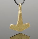 STUNNING ANCIENT VIKING GOLD MJOLNIR THORS HAMMER PENDANT - DATING 10TH C