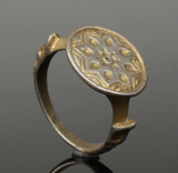 STUNNING MEDIEVAL SILVER GILT RING - CIRCA 12th-14th Century AD (S012)