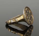 STUNNING MEDIEVAL SILVER GILT RING - CIRCA 12th-14th Century AD (S012)