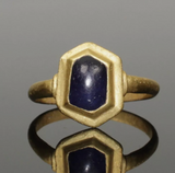BEAUTIFUL MEDIEVAL GOLD & SAPPHIRE RING - CIRCA 14th-15th Century AD (0291)