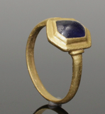 BEAUTIFUL MEDIEVAL GOLD & SAPPHIRE RING - CIRCA 14th-15th Century AD (0291)
