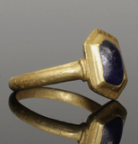 BEAUTIFUL MEDIEVAL GOLD & SAPPHIRE RING - CIRCA 14th-15th Century AD (0291)