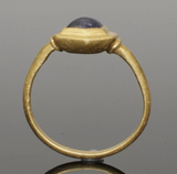 BEAUTIFUL MEDIEVAL GOLD & SAPPHIRE RING - CIRCA 14th-15th Century AD (0291)