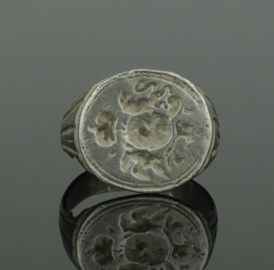 ANCIENT MEDIEVAL HERALDIC SILVER RING - CIRCA 15th/16th Century AD ...