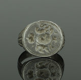 ANCIENT MEDIEVAL HERALDIC SILVER RING - CIRCA 15th/16th Century AD