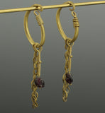 BEAUTIFUL LARGE ANCIENT ROMAN GOLD EARRINGS - CIRCA 2nd CENTURY AD (089)