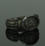 SUPERB ANCIENT ROMAN SILVER RING "CARACALLA" - 2nd/3rd Century AD