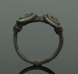 ANCIENT VIKING DOUBLE SPIRAL SILVER RING - CIRCA 9th/10th CENTURY (009)