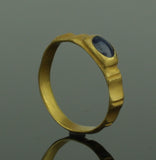 BEAUTIFUL MEDIEVAL GOLD & SAPPHIRE RING - CIRCA 14th-15th Century AD (0221)