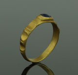 BEAUTIFUL MEDIEVAL GOLD & SAPPHIRE RING - CIRCA 14th-15th Century AD (0221)