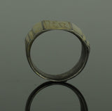 ANCIENT MEDIEVAL SILVER GILT RING WITH INITIALS " H " - CIRCA 15TH C AD