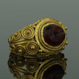 EXCEPTIONAL ANCIENT ROMAN GOLD INTAGLIO RING ATHENA - 2nd Century AD (8721)