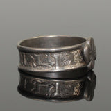 BEAUTIFUL ANCIENT MEDIEVAL INSCRIBED SILVER RING - CIRCA 12TH-14TH CENTURY AD