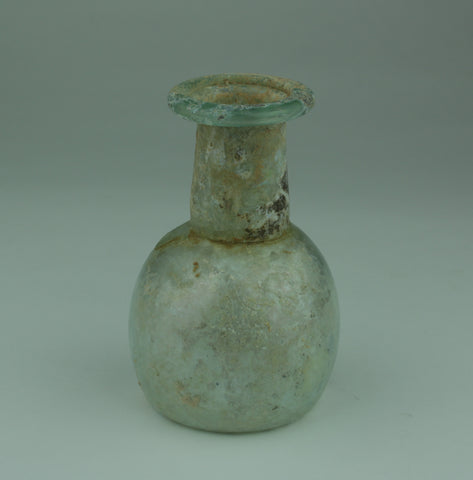 ANCIENT ROMAN GLASS UNGUENTARIUM - CIRCA 1ST-3RD CENTURY AD 012